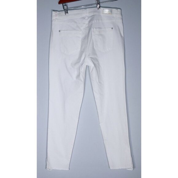 Raffaello Rossi Women's US8 White Nenja 7/8 Lace Jean Stretch Ankle Denim $295 - Picture 9 of 9